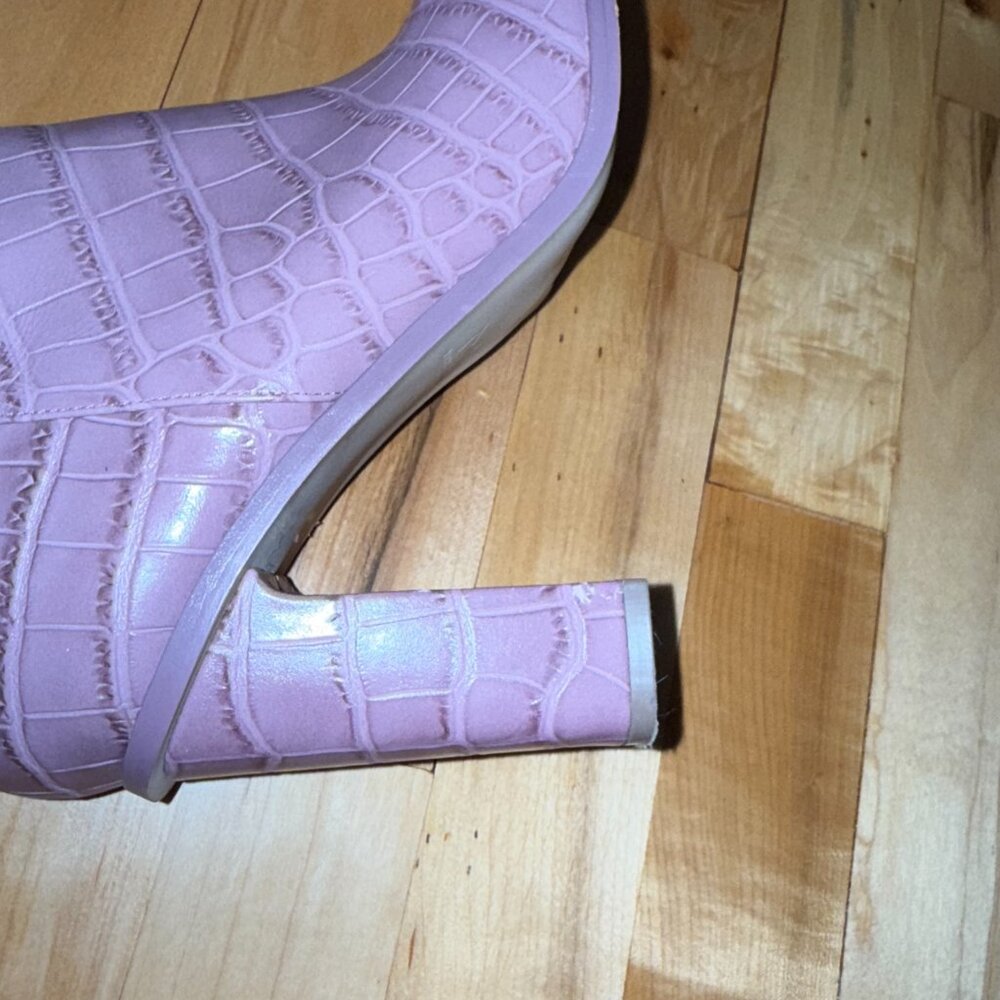 Marc Fisher Unella Knee High Boot Crocodile Embossed Leather‎ Size 9 - Picture 4 of 9